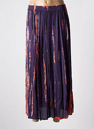 Jupe longue imprimé fantaisie violet BELLA JONES femme
