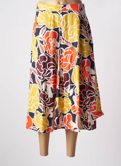 Jupe longue imprimé fantaisie orange EMME M femme