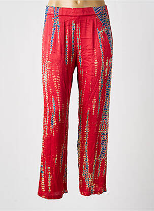 Pantalon droit taille haute taille haute rouge BELLA JONES femme