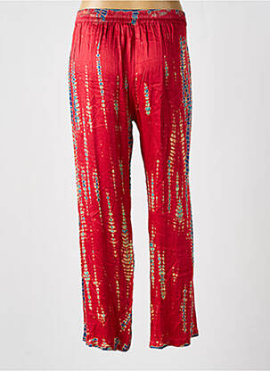 Pantalon droit taille haute taille haute rouge BELLA JONES femme