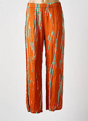 Pantalon droit taille haute taille haute orange BELLA JONES femme