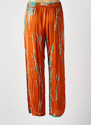 Pantalon droit taille haute taille haute orange BELLA JONES femme