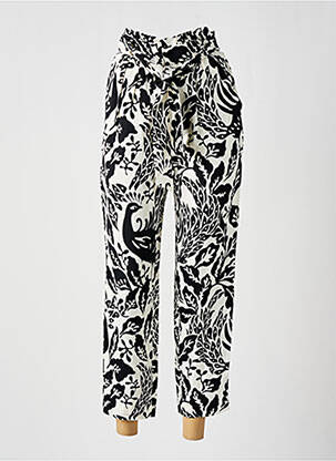 Pantalon 7/8 taille haute taille haute noir IDANO femme
