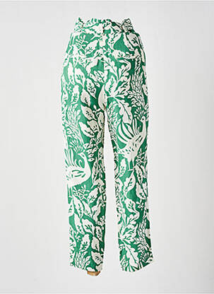 Pantalon 7/8 taille haute taille haute vert IDANO femme