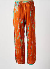 Pantalon droit orange BELLA JONES pour femme seconde vue