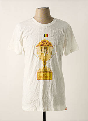 T-shirt coupe cintrée manches courtes beige REALLY DOESN'T MATTER homme