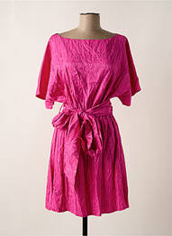 Robe courte manches courtes manches courtes rose ASTRID BLACK LABEL femme