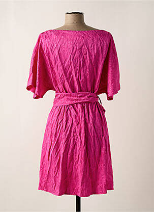 Robe courte manches courtes manches courtes rose ASTRID BLACK LABEL femme