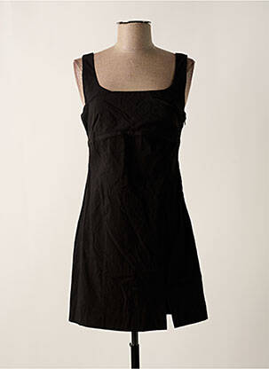 Robe courte coupe cintrée fines bretelles noir MANGO femme