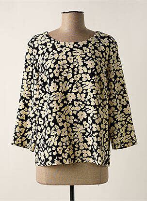 Blouse col rond manches 3/4 noir OPUS femme