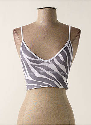 Top stretch fines bretelles gris ONLY femme