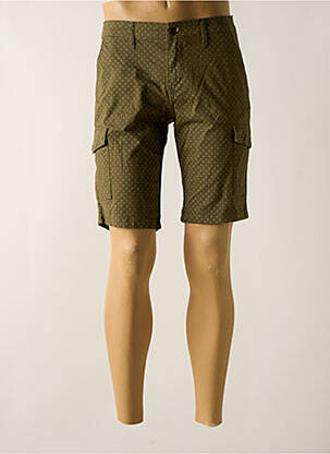 Bermuda stretch taille normale vert BRUCE & BUTLER  homme