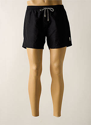 Short de bain effet matière satinée noir BRUCE & BUTLER  homme
