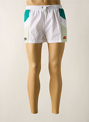 Short de bain effet matière satinée blanc ELLESSE homme