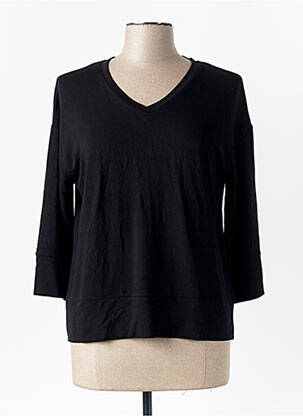 T-shirt coupe droite manches 3/4 noir STREET ONE femme