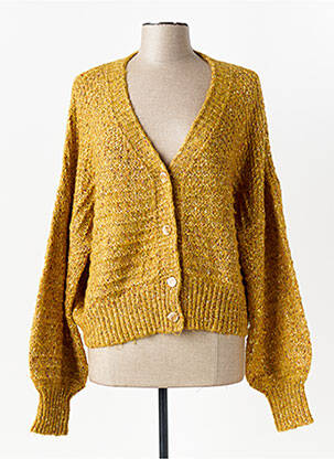 Gilet manches longues coupe cintrée jaune MOLLY BRACKEN femme