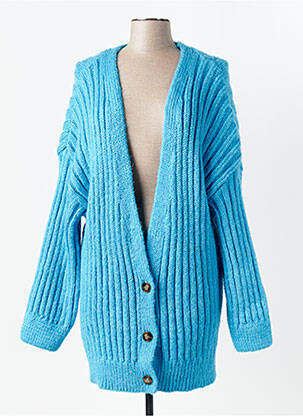 Gilet manches longues coupe cintrée bleu MANGO femme