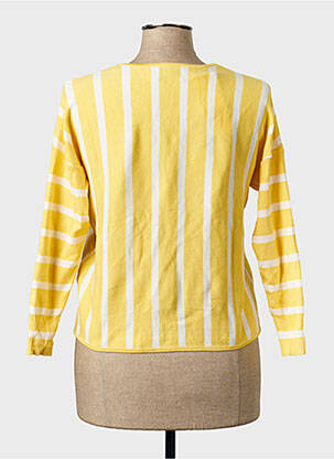 Pull coupe cintrée manches longues jaune ONLY femme