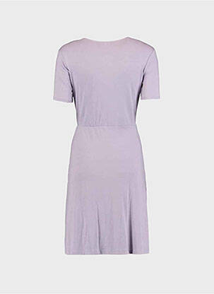 Robe mi-longue manches courtes manches courtes violet HAILYS femme