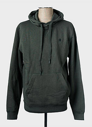 Sweat-shirt à capuche tissage jersey manches longues vert G STAR homme