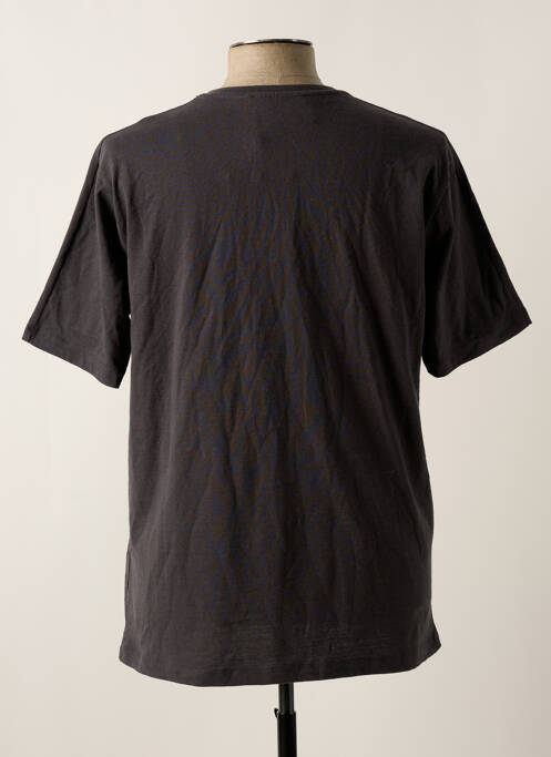 T-shirt col tunisien manches courtes gris TOURIST LEMC homme