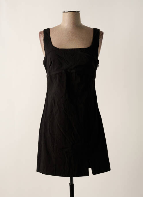 Robe courte coupe cintrée fines bretelles noir MANGO femme