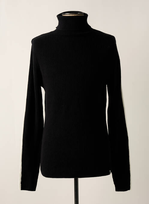 Pull col roulé noir JACK & JONES pour homme