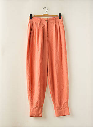 Pantalon droit taille à pinces taille haute orange DEUX. BY ELINE DE MUNCK femme