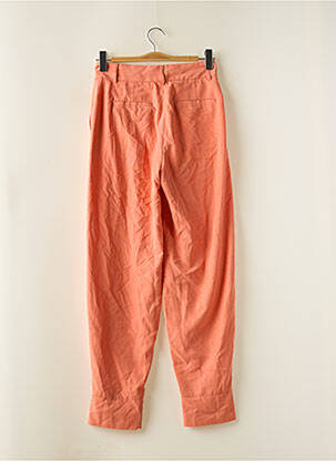Pantalon droit taille à pinces taille haute orange DEUX. BY ELINE DE MUNCK femme