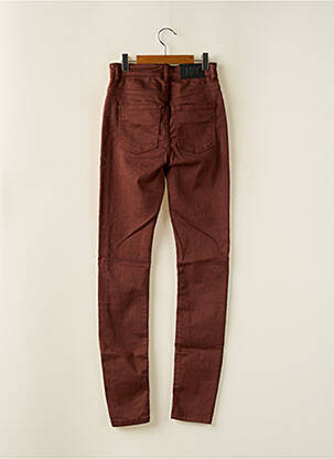 Pantalon slim taille haute taille haute marron JDY femme
