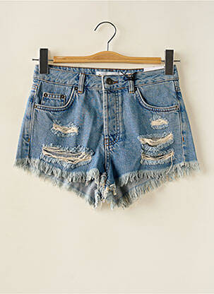 Short tissage denim taille haute bleu SUBDUED femme