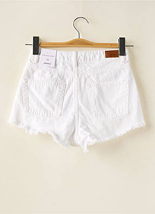 Short tissage denim taille haute blanc SUBDUED femme