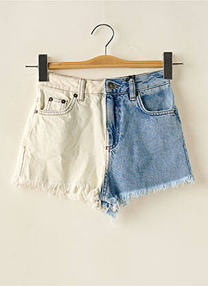 Short tissage denim taille haute bleu SUBDUED femme