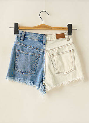 Short tissage denim taille haute bleu SUBDUED femme