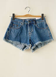 Short tissage denim taille haute bleu SUBDUED femme