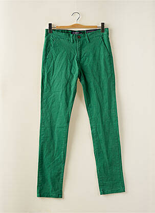 Pantalon chino stretch taille normale vert BRUCE & BUTLER  homme