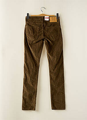 Pantalon slim tissage velours taille normale marron JACK & JONES homme