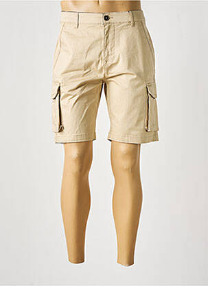 Bermuda coupe droite taille normale beige BRUCE & BUTLER  homme
