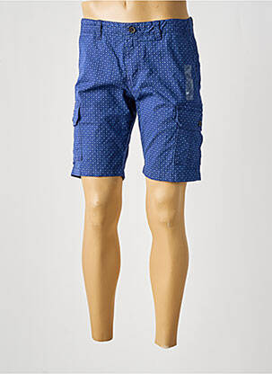 Bermuda tissage popeline taille normale bleu BRUCE & BUTLER  homme