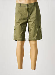 Bermuda tissage popeline taille normale vert PRIVATE BLUE homme