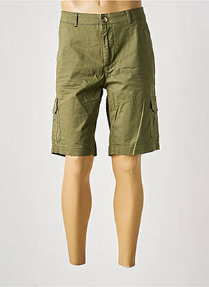 Bermuda tissage popeline taille normale vert PRIVATE BLUE homme
