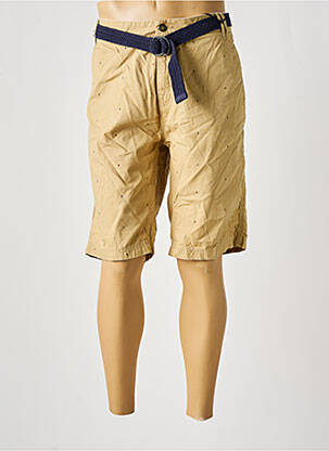 Bermuda tissage popeline taille normale beige PETROL INDUSTRIES homme