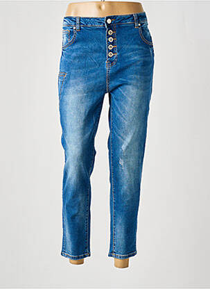 Jeans coupe slim tissage brut taille normale bleu ASTRID BLACK LABEL femme