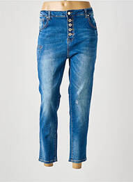 Jeans coupe slim tissage brut taille normale bleu ASTRID BLACK LABEL femme