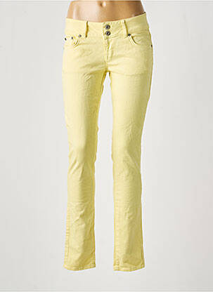 Pantalon slim stretch taille normale jaune LTB femme