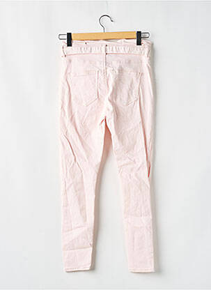 Pantalon slim tissage popeline taille normale rose ONLY femme