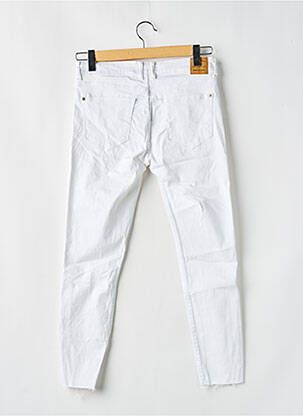 Jeans coupe slim tissage brut taille normale blanc MANGO femme