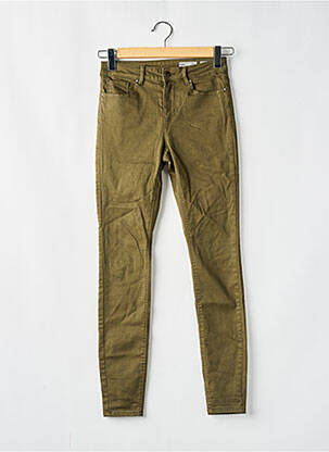 Pantalon slim vert VERO MODA pour femme