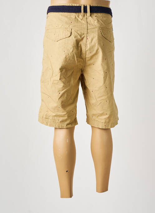 Bermuda tissage popeline taille normale beige PETROL INDUSTRIES homme