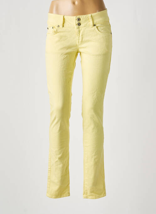 Pantalon slim stretch taille normale jaune LTB femme